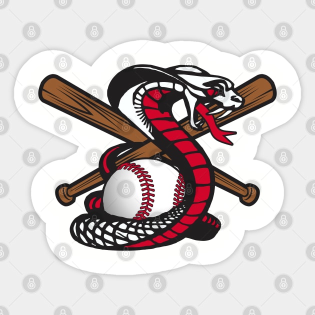 Cobras Baseball logo Sticker by DavesTees